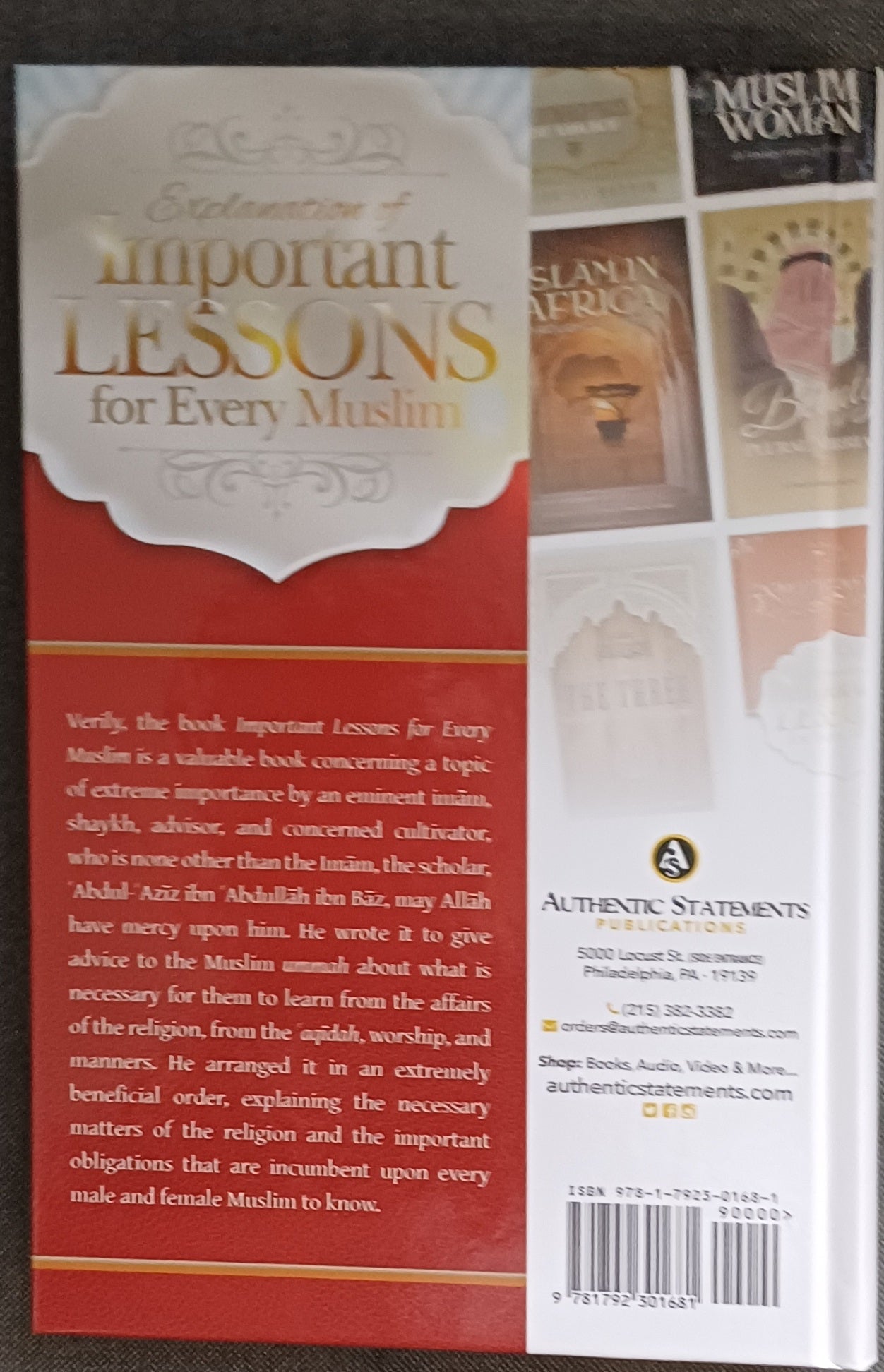 Explanation of Important Lessons for Every Muslim
